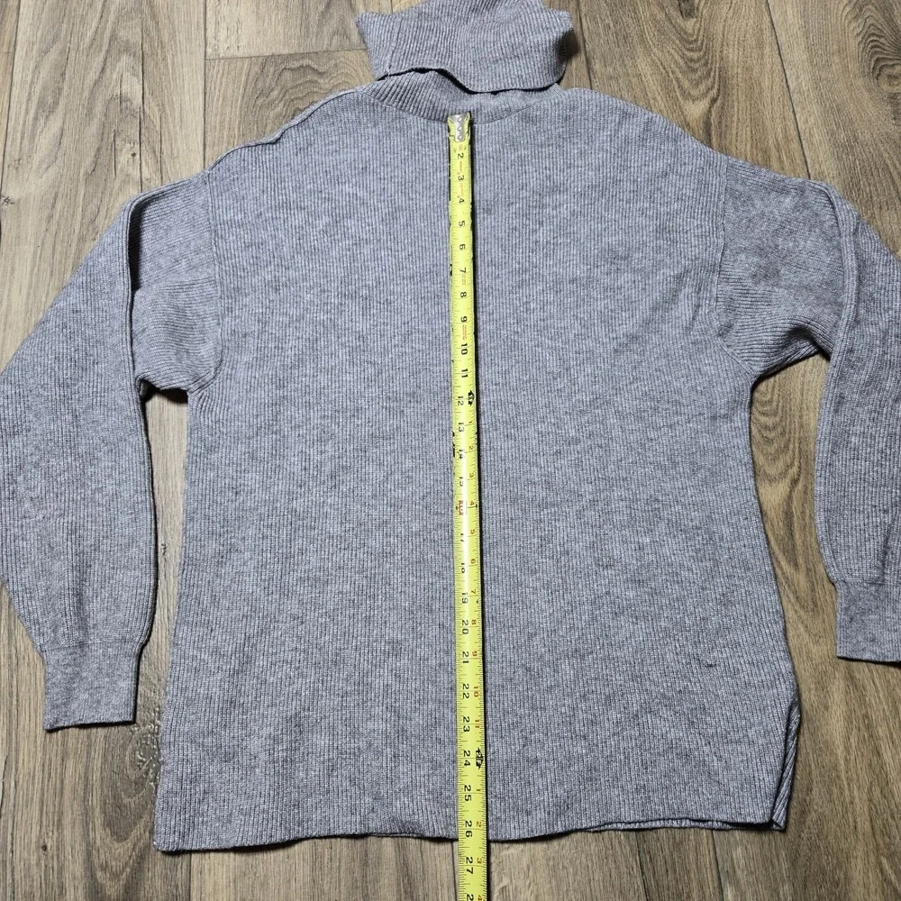 Free People SOFTLY STRUCTURED TUNIC SLOUCHY‎ FIT SWEATER in GREY Size Small
